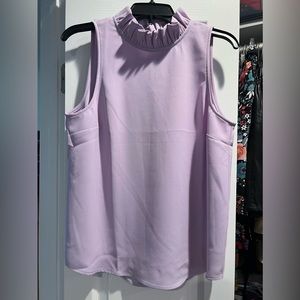 J. Crew medium high ruffle neck top, sleeveless